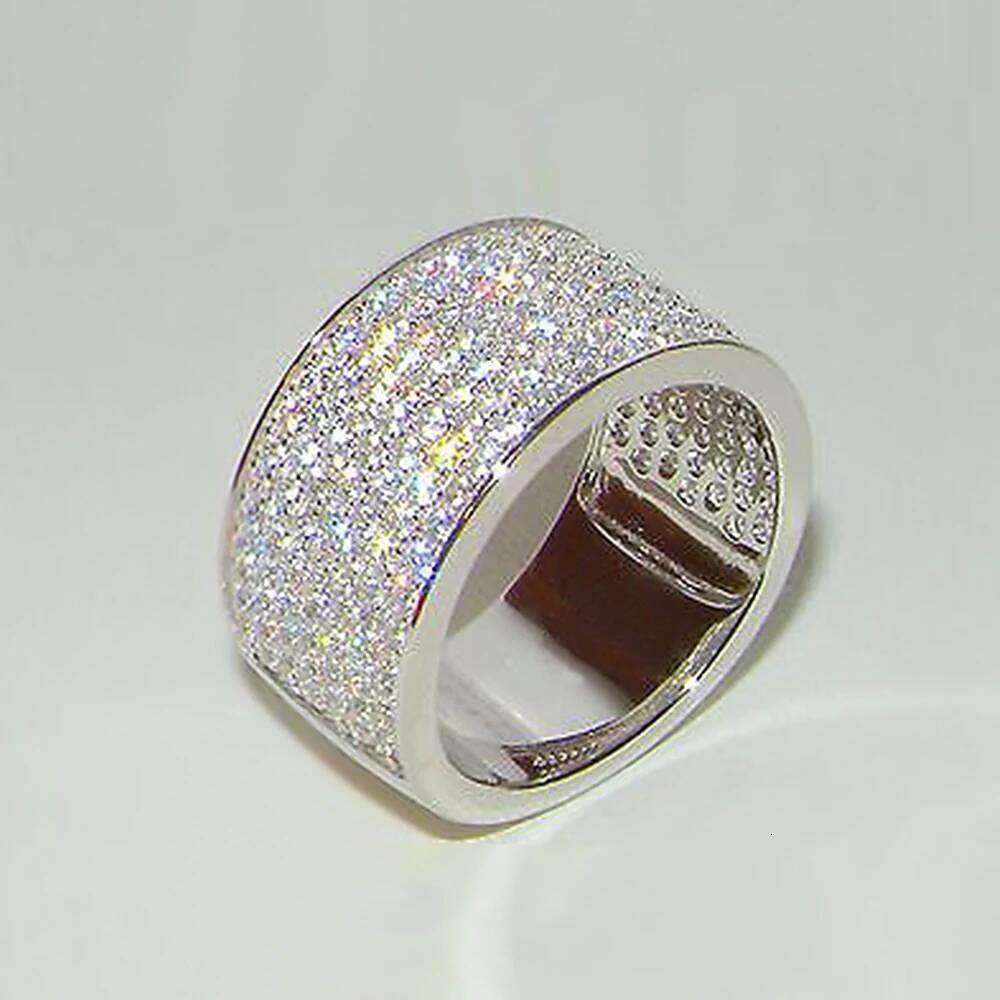 Huitan Crystal Cubic Zirconia Wedding Bands Women Rings Silver Color Bling Girls Finger Accessories Dance Party Jewelry H260312
