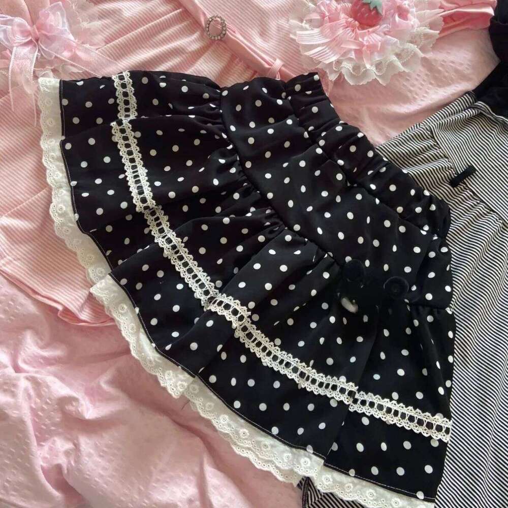 Gothic Vintage Black Y2k Mini Patchwork Fashion Lace Spicy Girls Subculture Sweet Kawaii Skirt Woman Design Chic Z260314
