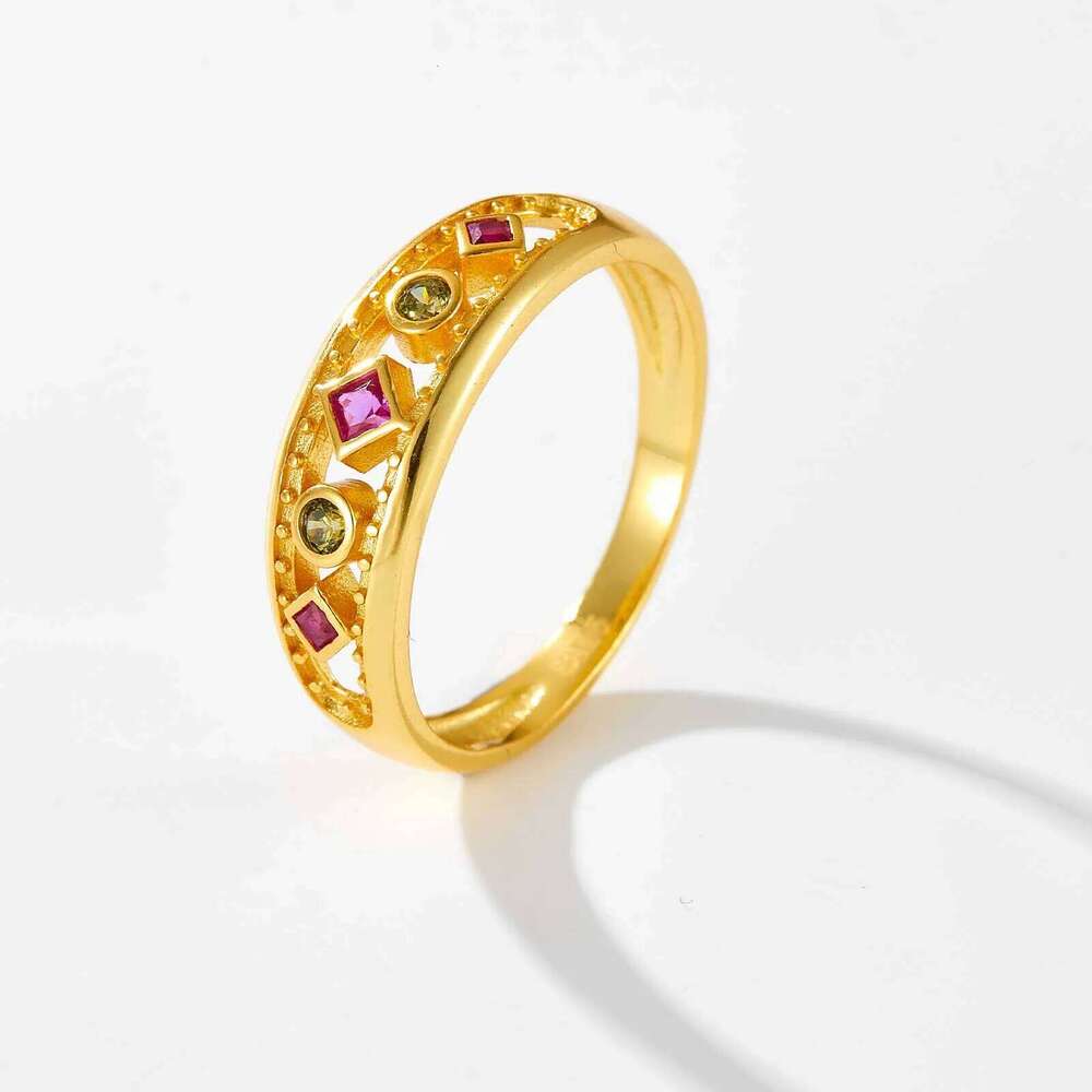 ANDYWEN 925 Sterling Silver Four Zircon Thick Large ETRUSCAN RING Women Rock Punk Fashion Fine Jewelry 2021 Wedding Round Jewels H260312