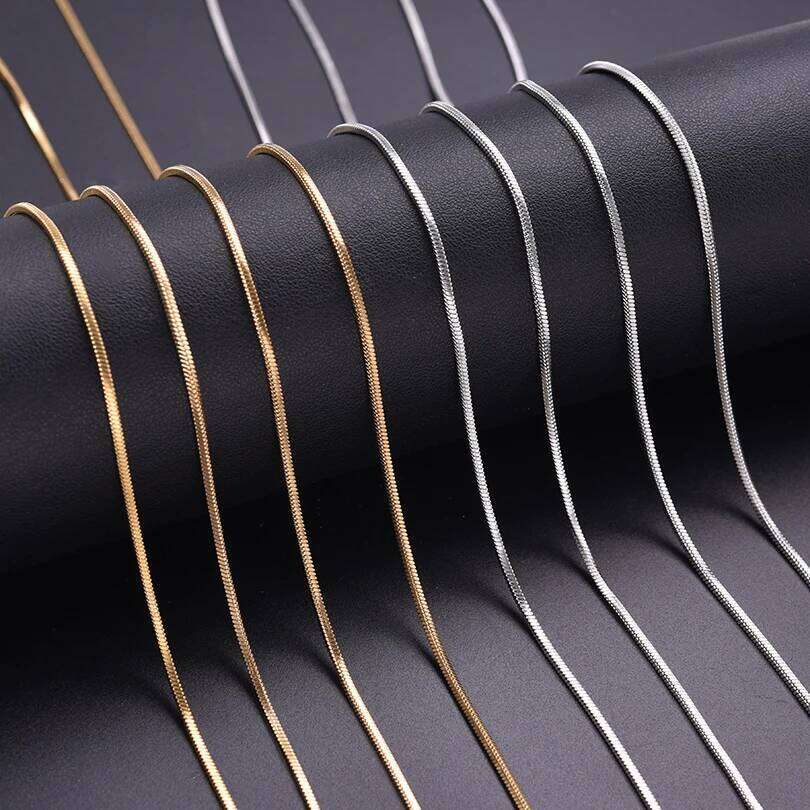 Wholesale 45/50/60/70cm Snake Long Chain Necklace Stainless Steel Necklaces For Women Men Jewelry Neck Chokers Catenina Collana H260312