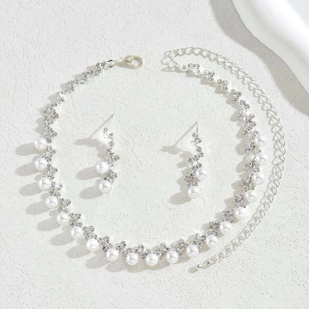 3PC Women's Fashion Design Claw Chain Series Imitation Pearl Necklace Earrings Jewelry Set Wedding Banquet Party Holiday Gift Z260313