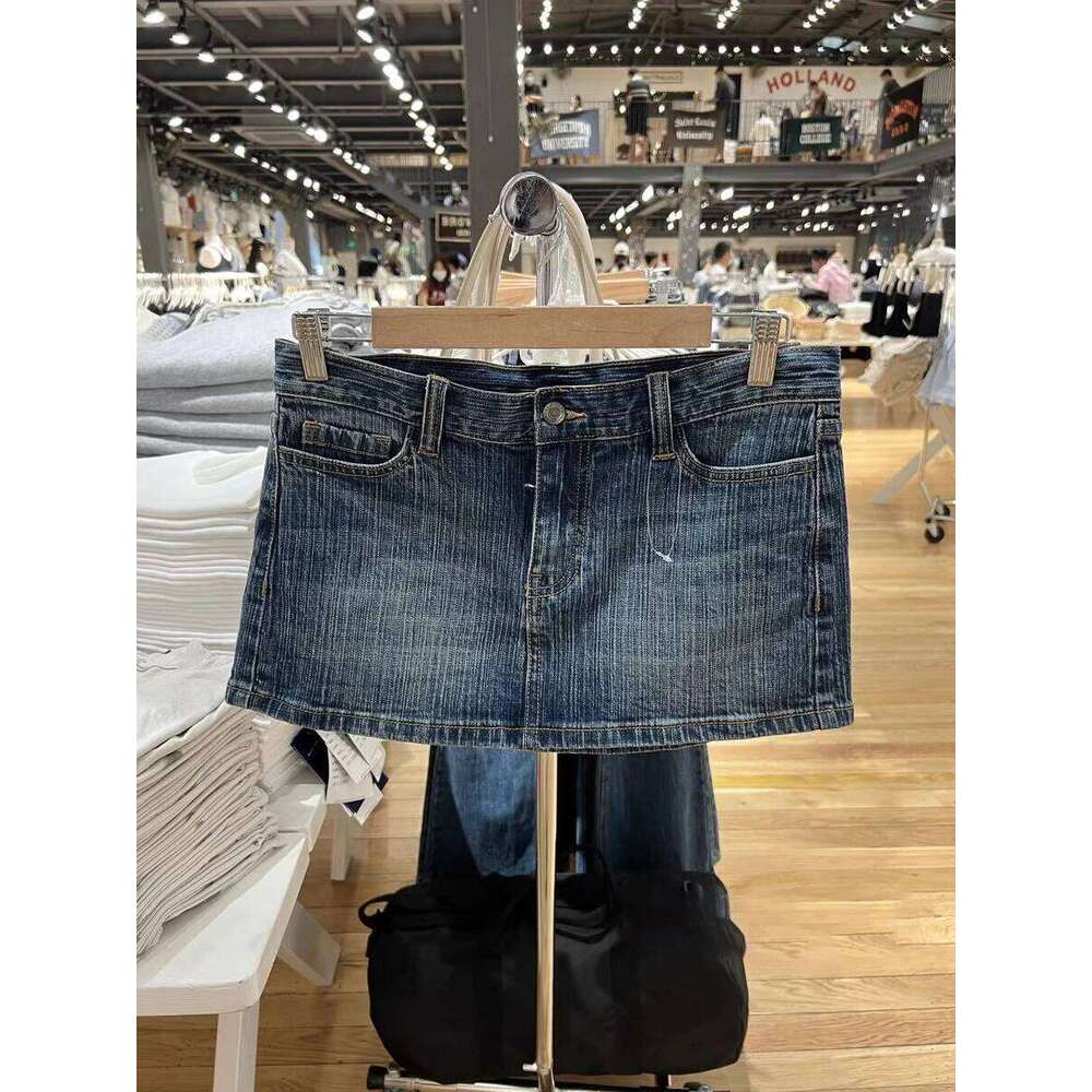 American Vintage Denim Mini Skirts Women Summer High Waist Straigth Short Faldas Casual Fashion Streetwear Cotton Skirt Z260314