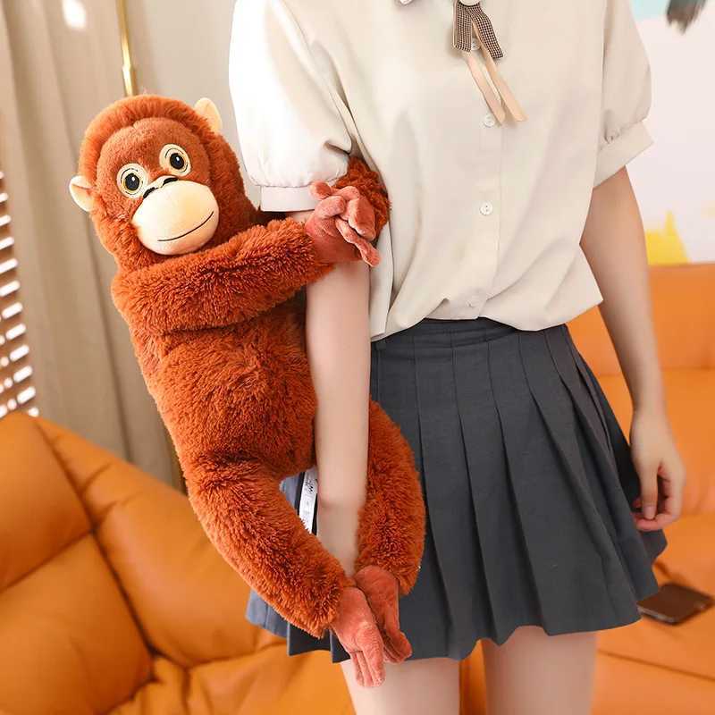 66CM Cartoon Gorilla Plush Toy Chimpanzees Monkey Soft Stuffed Doll Backpack Car Bag Room Decor Children Toy Christmas Gift Y260314
