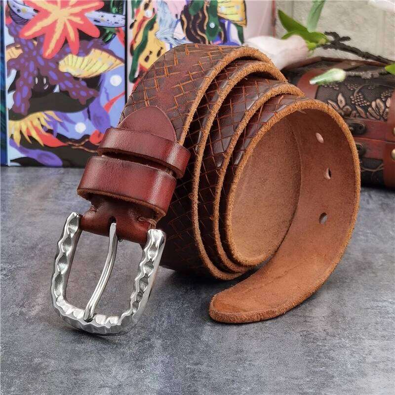 Stainless Steel Buckle Luxury Belt Fashion Carving Leather Belts For Men Ceinture Male SBT0020 Z260226