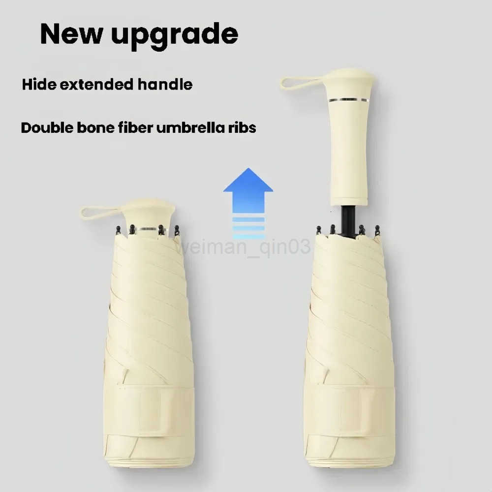 Mini Foldable Umbrella Retractable Five-Fold UV Protection Sunshade Rain Umbrella Sun Protection against Ultraviolet Rays H260314
