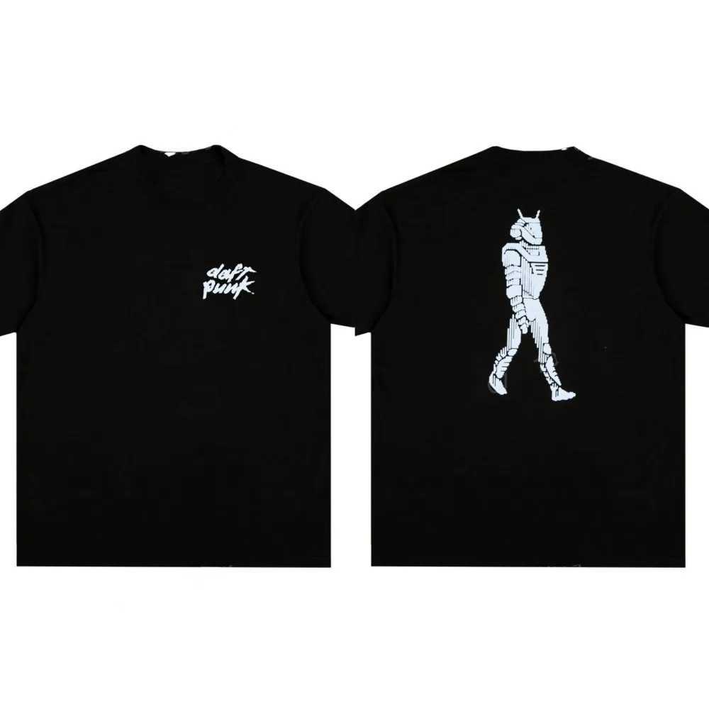 Mens Daft Punk summer T-shirt cotton T-shirt womens casual wear womens solid color short sleeved unisex streetwearXJ260314