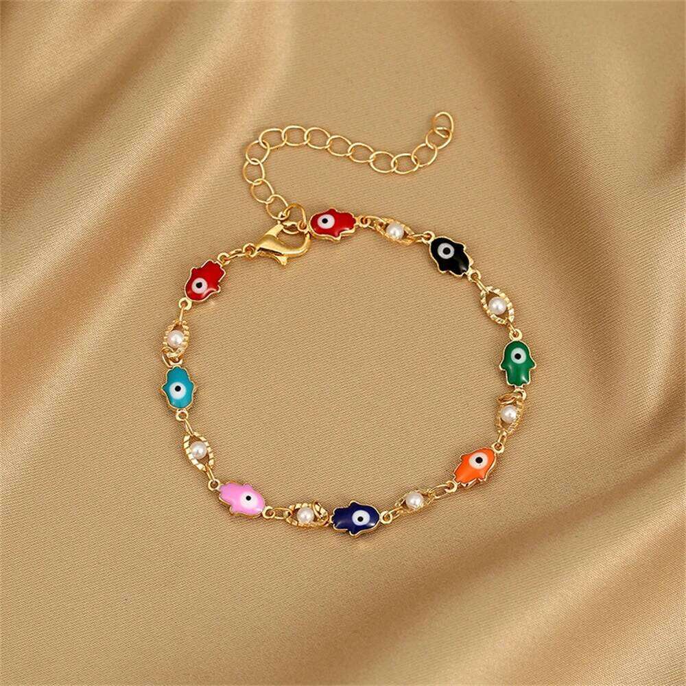 Elegant Colorful Love Heart Link Chain Bracelets For Women Girls New Fashion Butterfly Star Beaded Pendant Bracelet Wristbands Z260313