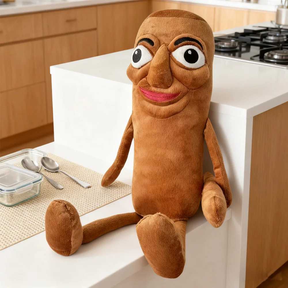 Sausage Man Plush Toy Funny Face Stuffed Animal with Unique Design Soft Huggable Novelty Gift for Teens Adults Y260314