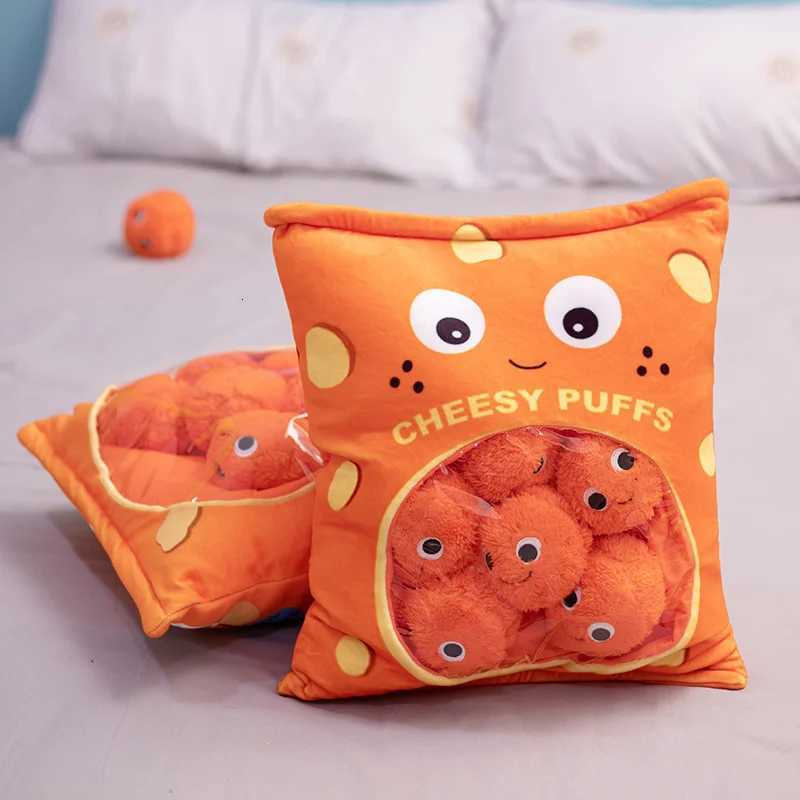 6pcs 9pcs Cheesy Puffs Plush Toy Stuffed Soft Snack Pillow Plush Puff Toy Kids Toys Birthday Christmas Gift for Child Y260314