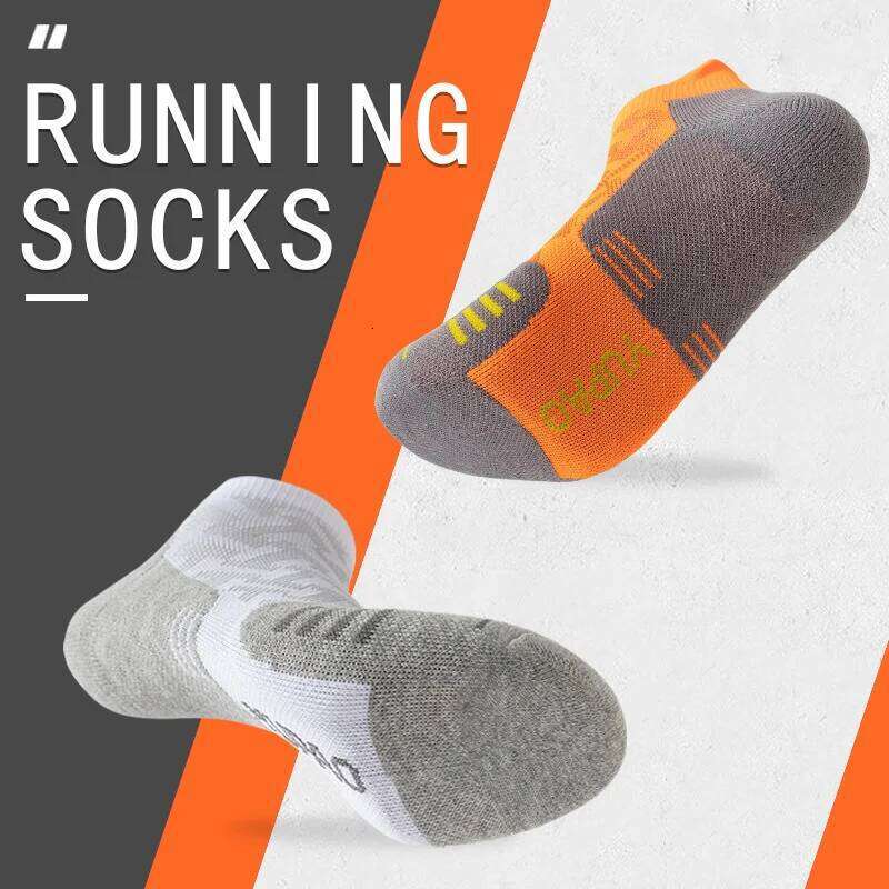 1/2/3Pairs Professional Marathon Running Sock Outdoor Sports Fitness Thickened Cushioned Short Tube Low Cut Boat Ankle Socks Z260314