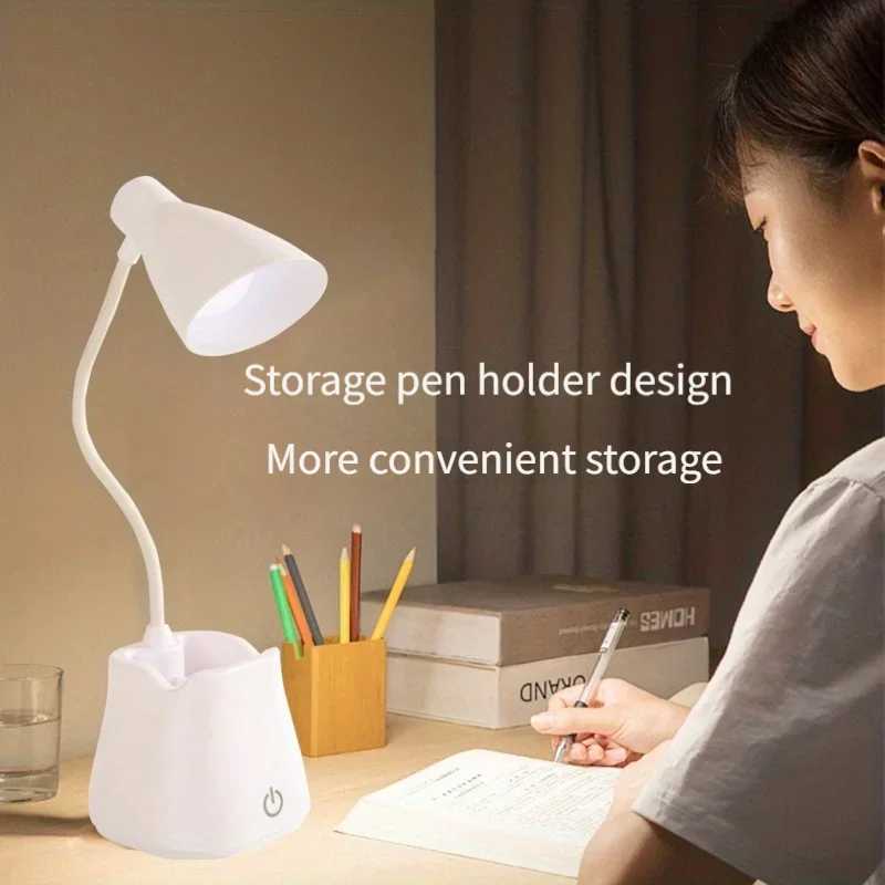 Portable USB Rechargeable LED Folding Desk Lamp Eye Protection Touch Dimming Working Reading Table Lamp For Book Bed Office Y260314