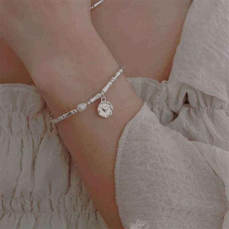 925 Sterling Silver Partial Pearls Knots Bracelets for Women Fashion Luxury Design Bead Charm Bracelet Party Jewelry Z260313