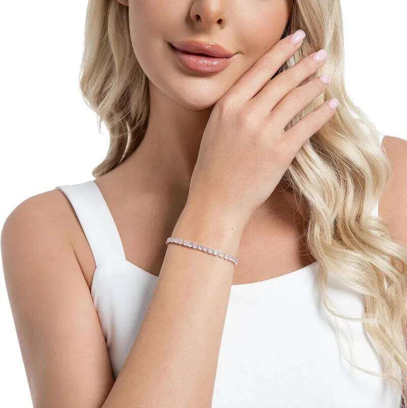 Tennis for Women 18K Plated 4mm Zirconia Crystal Adjustable Silver Rose Gold Bracelets Gift Wedding Party Jewelry Z260313