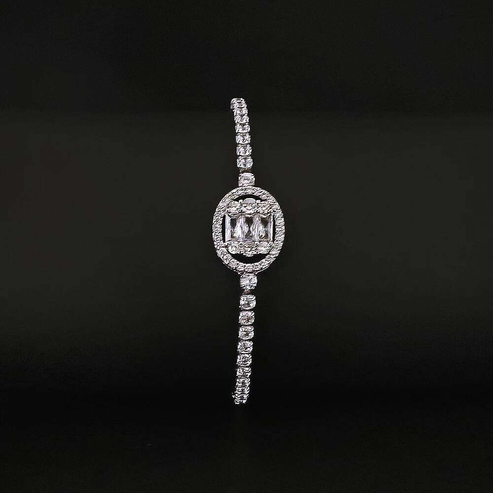 Moonso Arrival Trendy Silver Color Oval Bracelet Bangle for Women Anniversary Gift Free Shipping Items S8248 Z260313