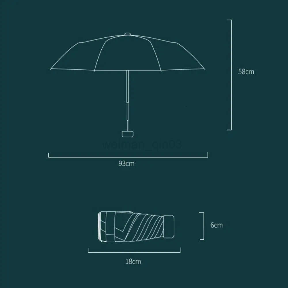 Ultraviolet Protection Pocket Rain Umbrella Folding Ultralight Pocket Parasol Mini Wind Resistant Sun Shade Umbrella Summer H260314