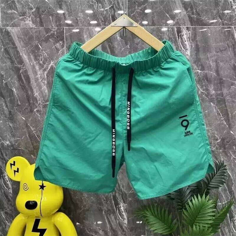 New Men's Casual Beach Breathable Quick Dry Vintage Personality Hip Hop High Street Streetwear Drawstring Shorts Z260314