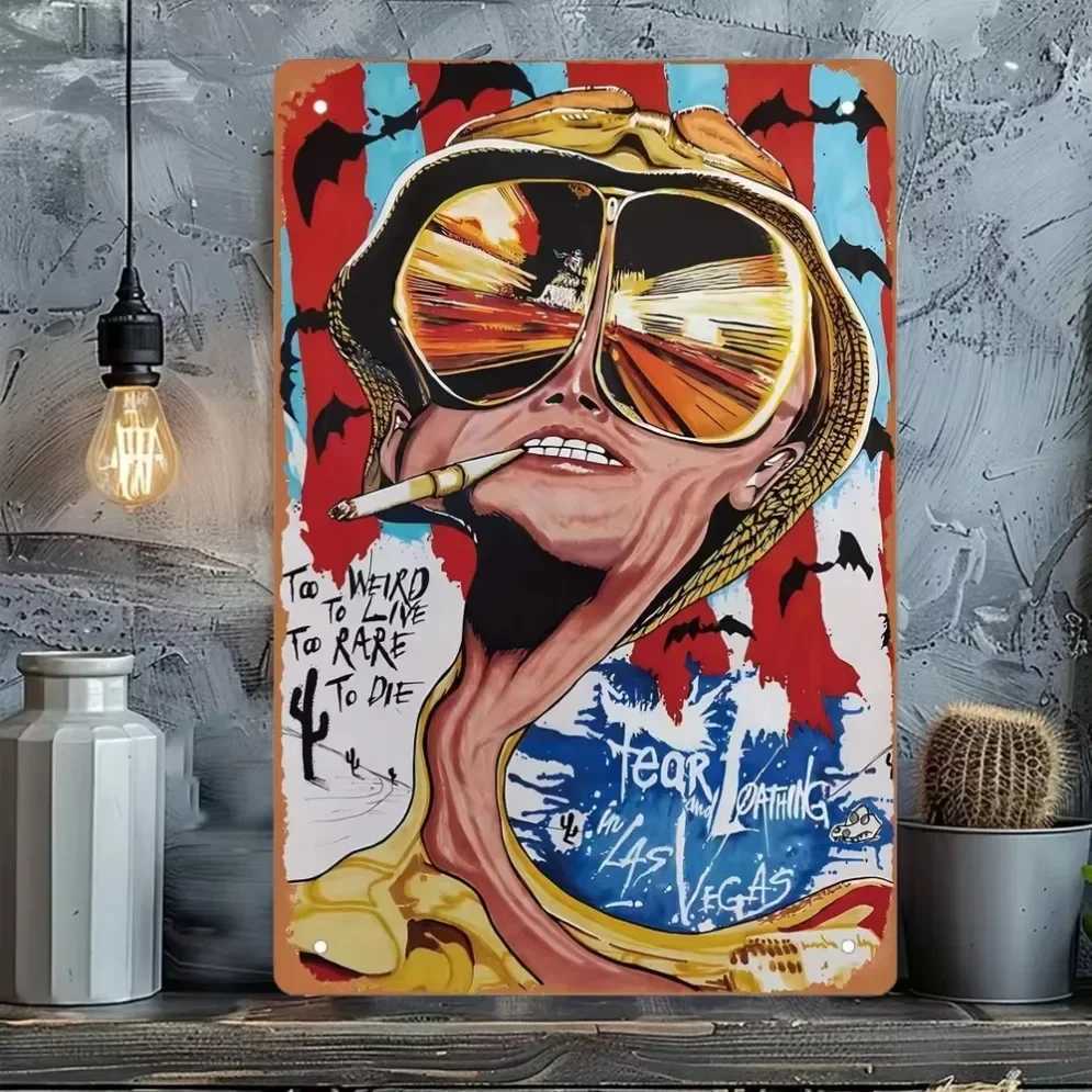 1PC Halloween Metal Sign Horror Movie Theme Shabby Iron Painting Tin Signs Wall Art Man Cave Film Theater Club Home Decoration D260314