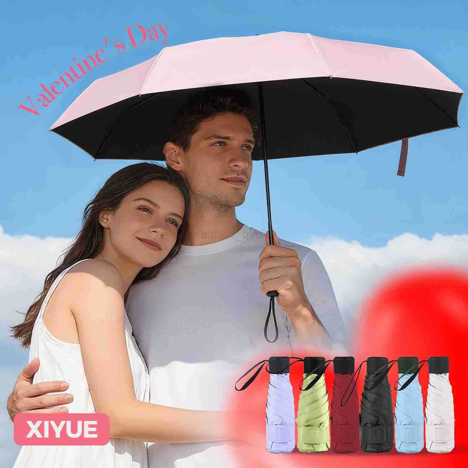 Ultralight Mini Pocket Womens Small Windproof Folding Umbrella Travel Compact Rain Mens Umbrella Sunscreen Umbrella Outdoor Um H260314