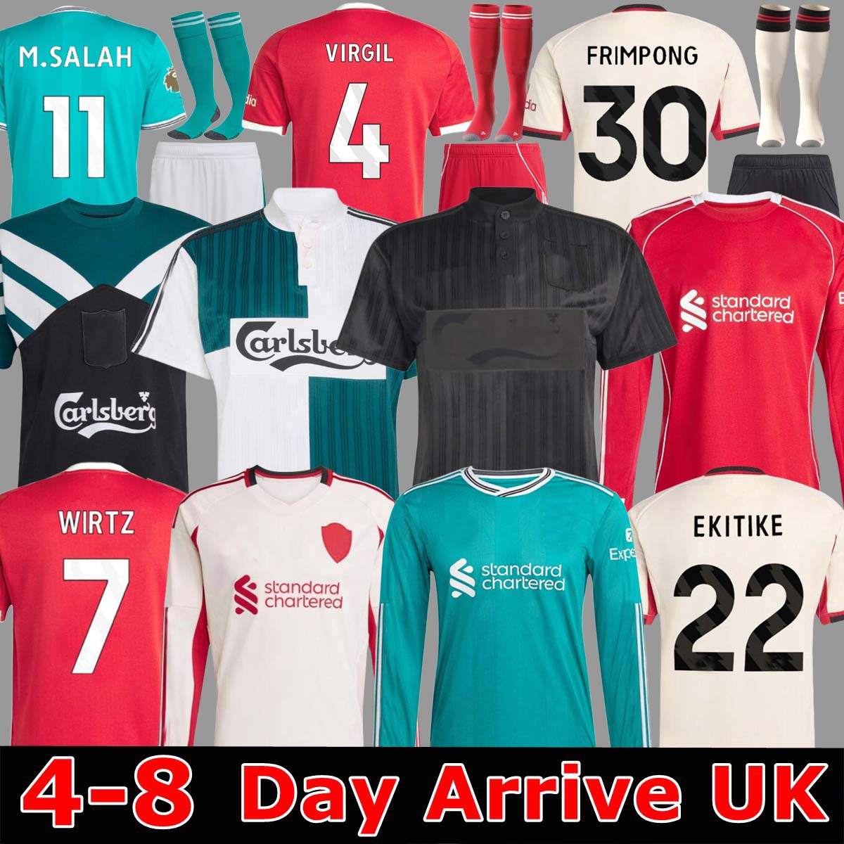 25 26 27 ISAK DIOGO JOTA WIRTZ FRIMPONG KERKEZ MAC ALLISTER EKITIKE Szoboszlai GAKPO soccer jerseys jersey Salah football shirts Adult kids long sleeves