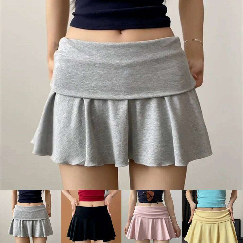 Waist-Flipping Ruched Skirts Prevent Exposure Golf Sports Women Dress Elasticity Athletic Short High Waist Skirt Z260314