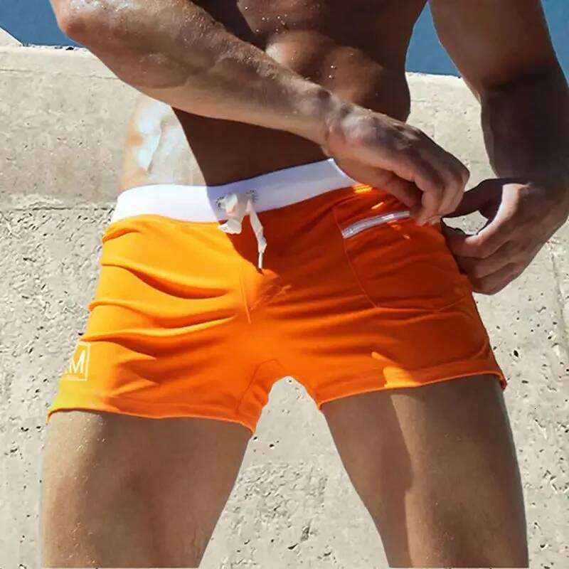 Fashion Men Boxer Home Pants Sports Fitness Nylon Quick Drying Male Underpants Underwear Swimming Beach Shorts Z260314