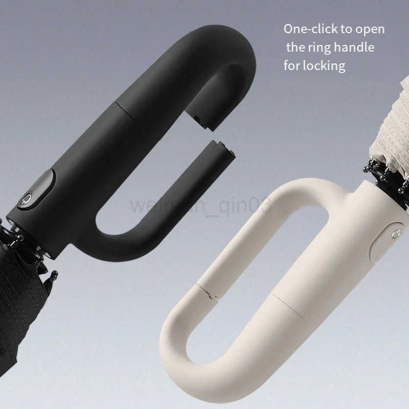 Folding Automatic Umbrella 125cm Large Size Reinforced Version Sturdy Windproof UV Shield Portable Suitable for Going Out H260314