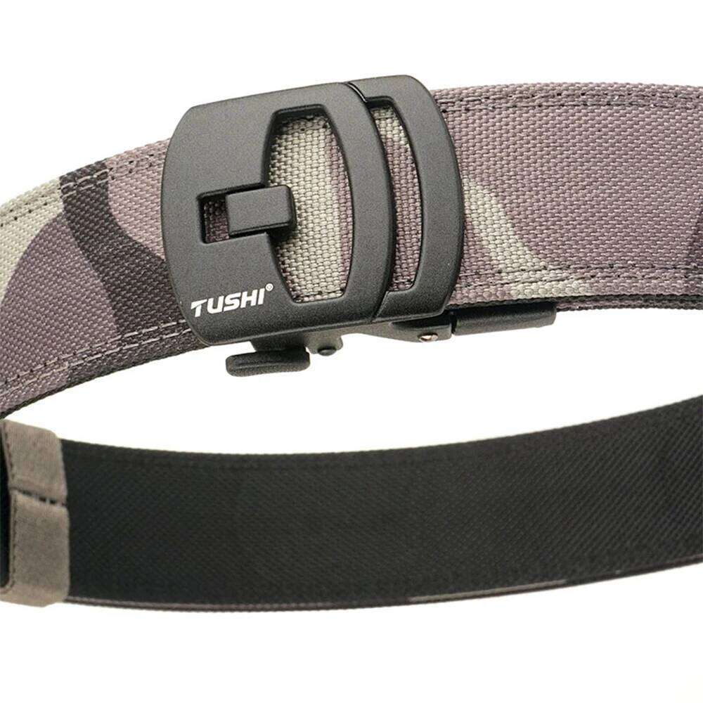 TUSHI Brand 3.8 Casual Outdoor EDC Dual Use Training Men's Buckle Thickened Hardened Double Layer Hanging Gun Belt Z260226