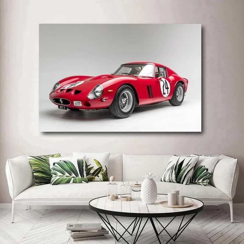 Supercars Posters Ferraris 250 GTO Sport Car Retro Car Picture Print And Poster Wall Art Canvas Painting for Home Decor Unframed D260314