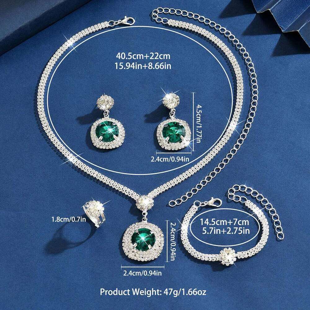 Cross Border European American Earrings Decorations Wedding Necklace Bridal Set Women's Premium Z260313