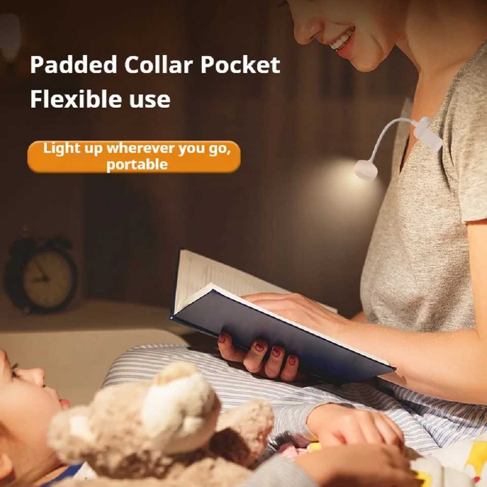 Mini Clip Book Lamp LED Table Lamp Eye Protection 3 Colors Battery Powered USB Night Light Portable Bedside Student Reading Lamp Y260314