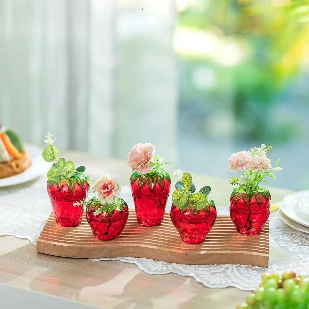 Creative Hydroponic Strawberry Vase Hydroponic Plant Vases Fruit Pots Flower Pots Home Office Unique Decoration Accessories Y260314