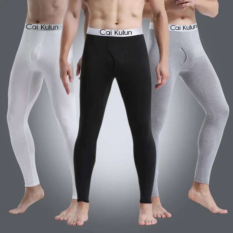 2025 New Men's Tight Sports Slim Autumn And Winter Thermal Plush High Stretch Quick Drying Compression Pants Z260314