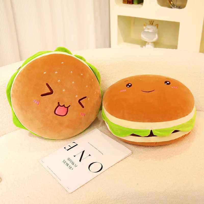 Simulation Hamburger Fries Children Girl Doll Hamburger Fries Plush Toy Pizza Snack Pillow Sofa Ornaments Toy Y260314