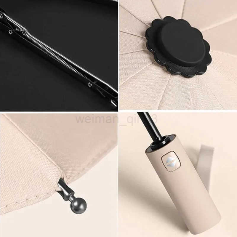 Morandi Fully Automatic Umbrella Black Glue Sunscreen Sun Umbrella Plus Sun Umbrella Wholesale H260314