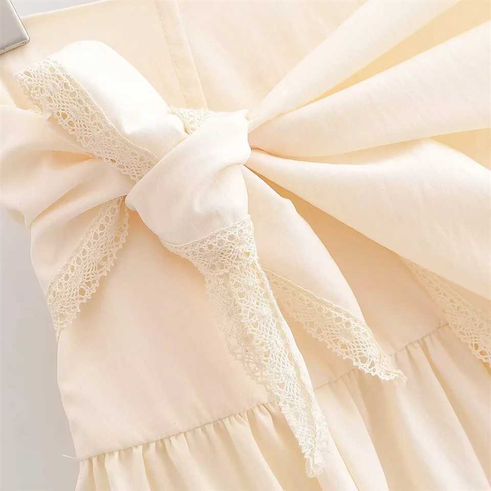 2026 new womens fashion spicy style high waisted A-line lace scarf decoration mid lengTH skirt M260314