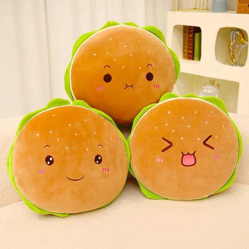 Simulation Hamburger Fries Children Girl Doll Hamburger Fries Plush Toy Pizza Snack Pillow Sofa Ornaments Toy Y260314