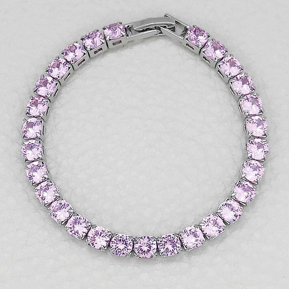 2024 New Arrival Luxury Round pink color on hand Bracelet Bangle For Women Anniversary Gift Jewelry S5787 Z260313