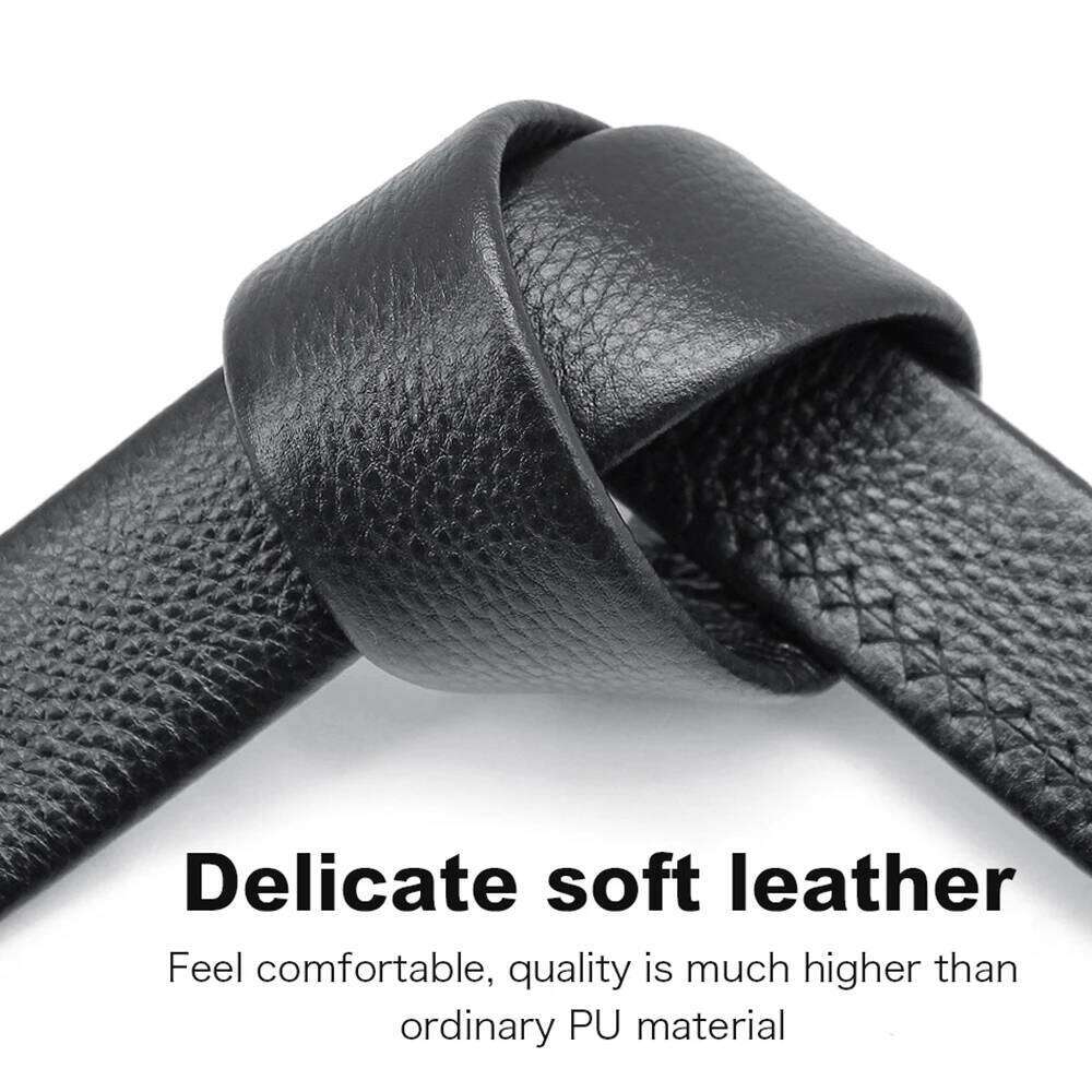 JACNAIP Ratchet Leather Belts for Men Automatic Adjustable Wear-Resistant Inside Wear Metal Buckle Mens Belt Strap 3.5CM Z260226