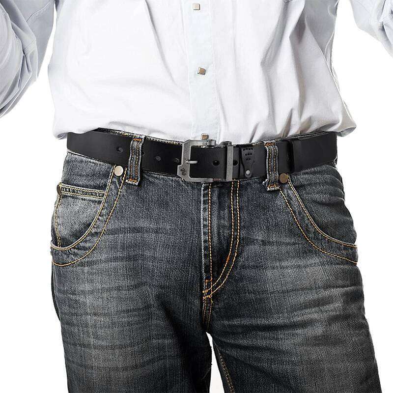 High Quality Genuine Leather Men's Belt Vintage Pin Buckle Strap Luxury Casual Retro Belts for Men Jeans Z260226