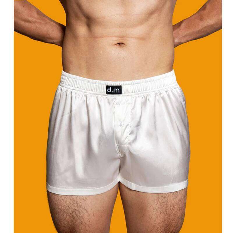 Men's Low-Waist Sexy Underwear Smooth Home Pants Sleepwear Briefs Loose Silk Simulation Comfortable Leisure Boxer Shorts Z260314