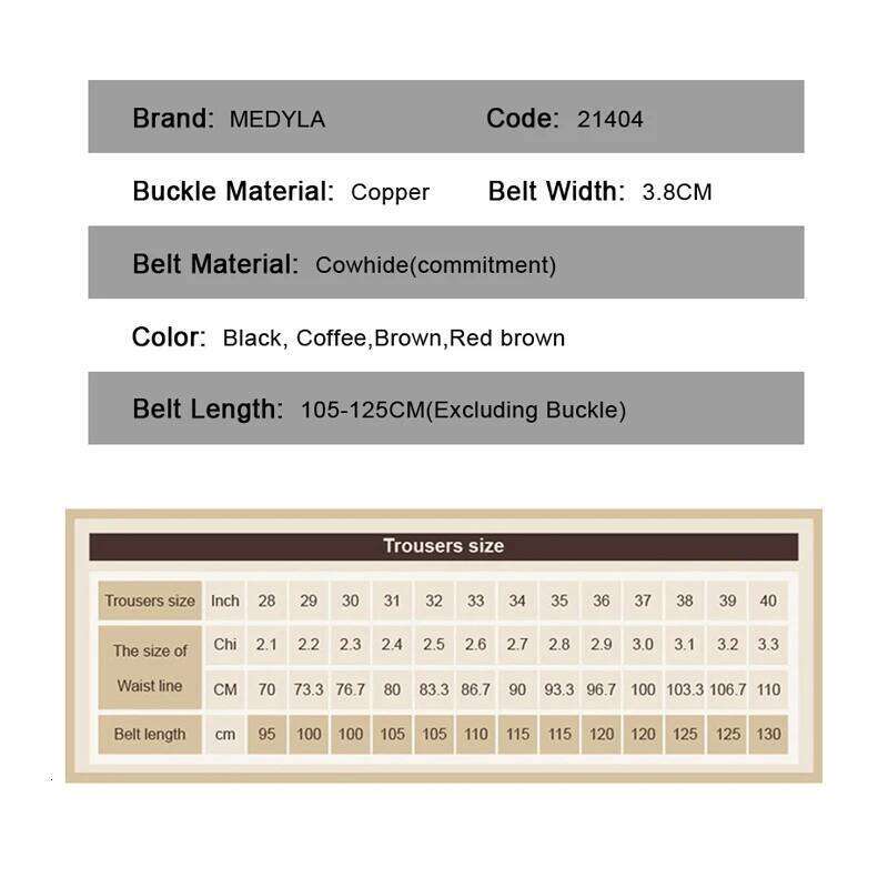 MEDYLA Vintage Luxury Handmade Leather Copper Buckle Man's Cowhide Retro All-match Casual Jeans Soft Belt 21404 Z260226