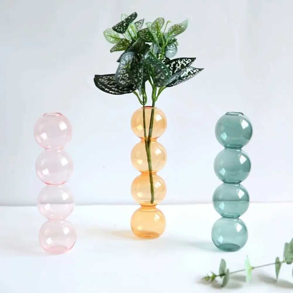 Romantic Glass Vase Simple Creative Hydroponic Flower Pot Funny Modern Spherical Flower Vase Gifts Y260314