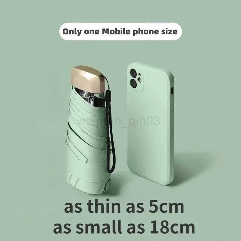 55 Off Mini Sun Umbrella Small Pocket Rain Umbrella Vinyl Folding UV Ultraviolet Protection Sun Shade Pocket Parasol Capsule H260314