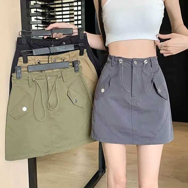 ay Denim Skirt Womens Summer New High Waist Slimming Hot A-Line Bodycon ort Skirt Trendy Workwear Skirt M260314