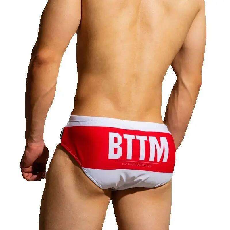 Men's Low-Waist Panties Sexy Fashionable Swimsuit Sissy Underwear Double Layered with Rope Tie Swimwear Gay Underpants Party Z260314