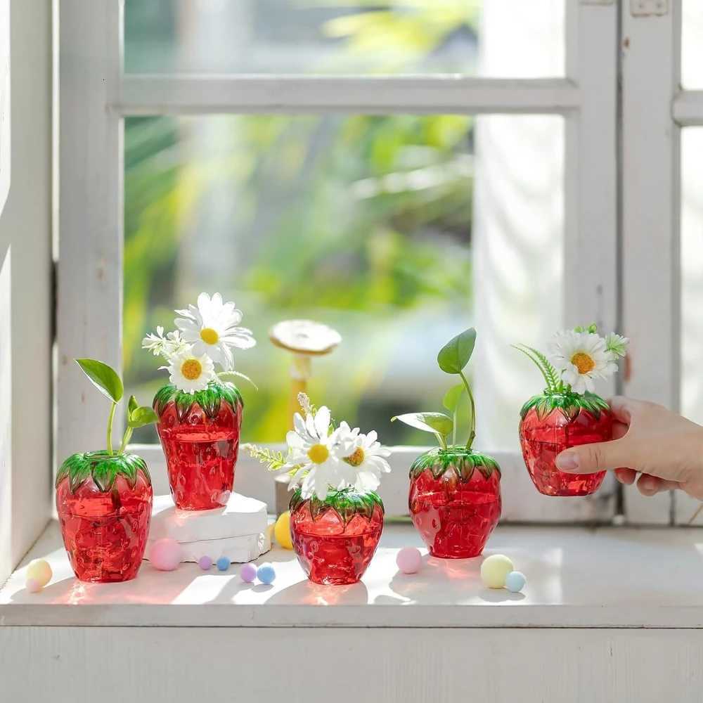 Creative Hydroponic Strawberry Vase Hydroponic Plant Vases Fruit Pots Flower Pots Home Office Unique Decoration Accessories Y260314