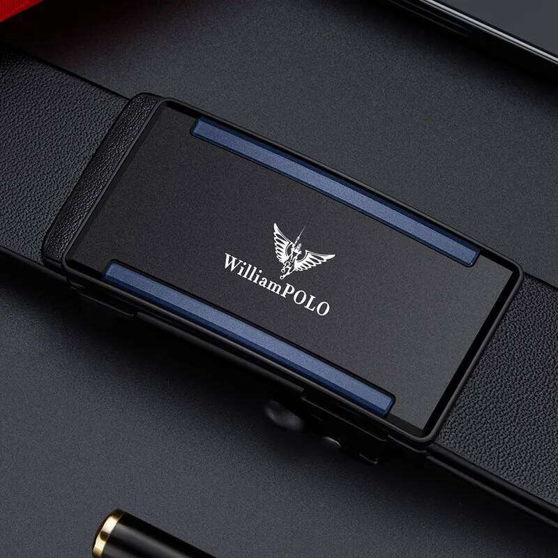 Simple toothless men's with automatic buckle, casual belt, fashionable and personalized belt Z260226