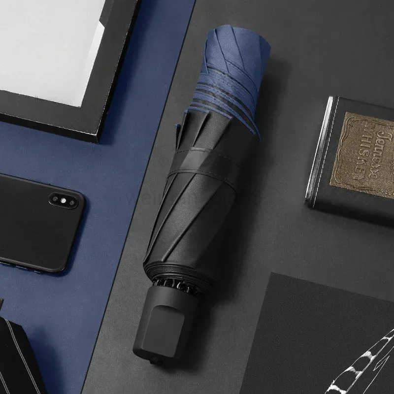 1PC Manual Folding Umbrella Large Double Size UV Protection Sun Rain Resistant Compact Shade Sunny and Rainy Umbrella H260314