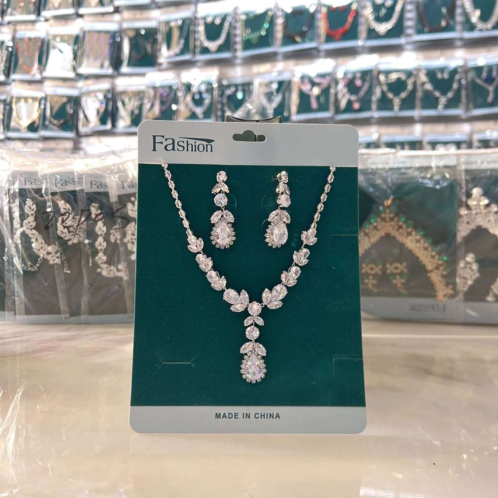 European and American countryside romantic style necklace earring set suitable for photography, wedding dress matching Z260313