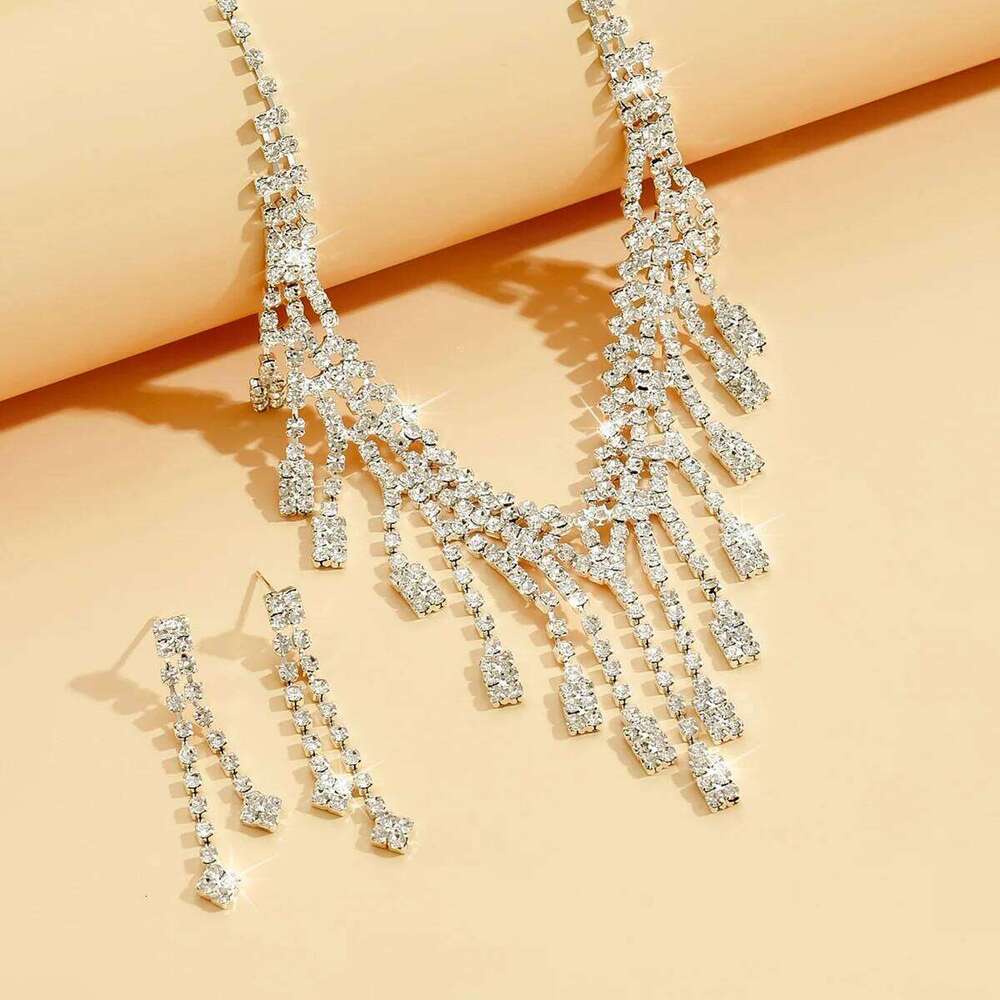 3PC Women's Fashion Design Long tassel Necklace Earrings Jewelry Set Wedding Banquet Party Holiday Gift Z260313